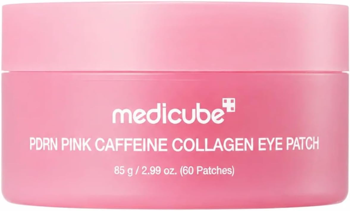 MEDICUBE PDRN Pink Caffeine Collagen Eye Patch 60pcs for Hydration and Revitalization